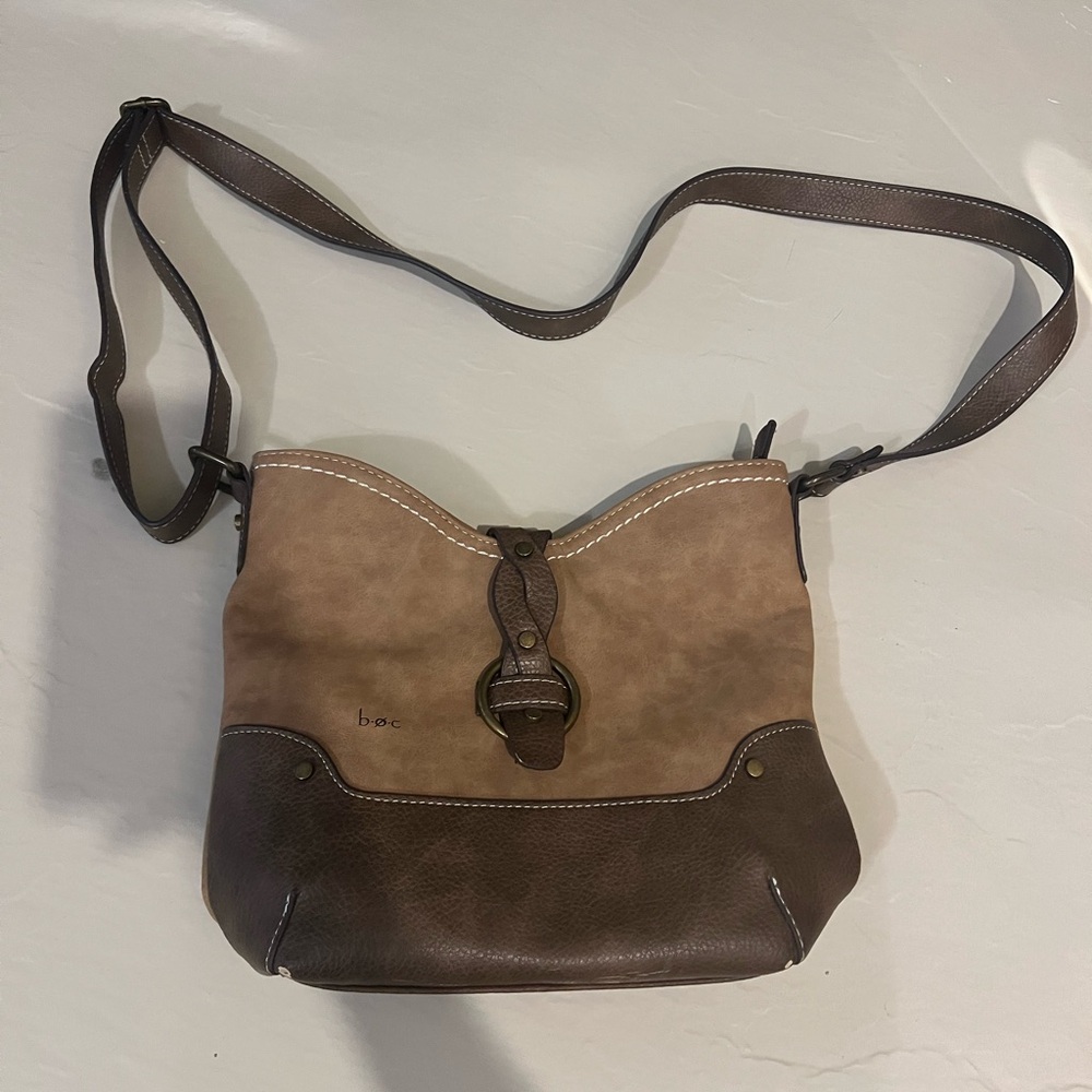 Boc Two-Tone Brown Crossbody Bag